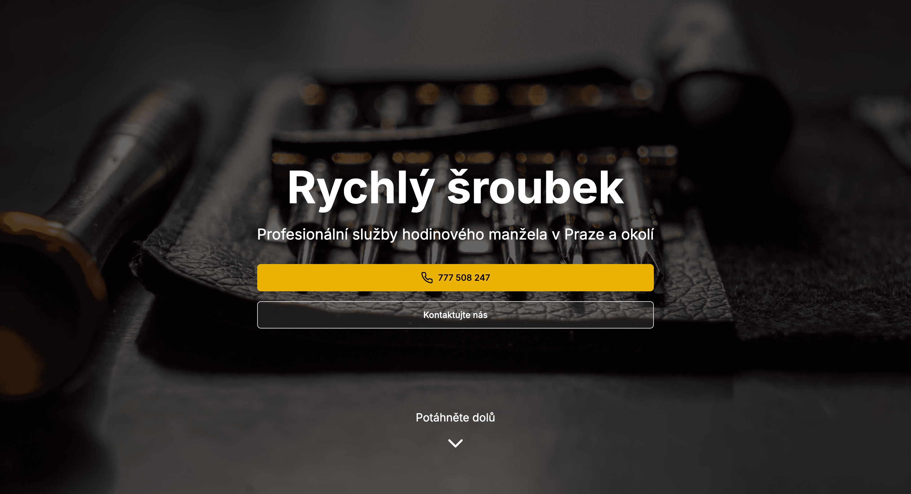 Webová stránka Rychlý šroubek
